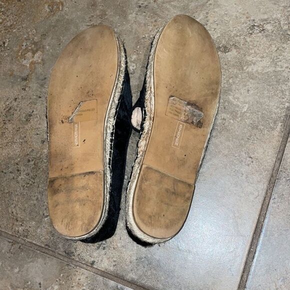 Steven by Steve Madden Lanii Black Calf Hair Espadrilles Shoes Womens Size 8.5 - Picture 9 of 12